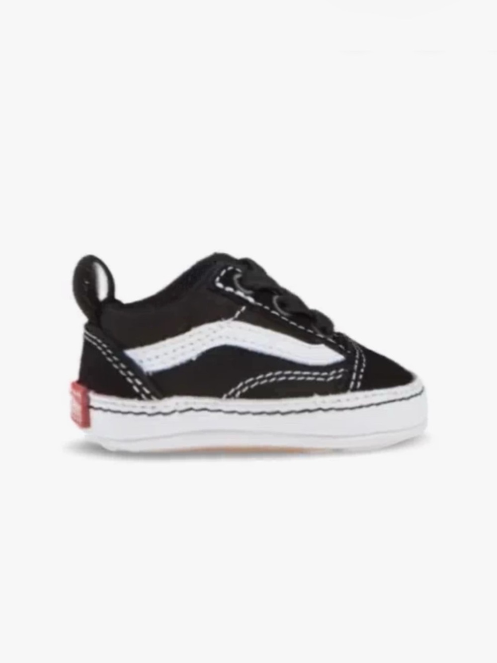 New Without Tags Baby Vans black white Old Skool Crib Shoe 9 - 12 months